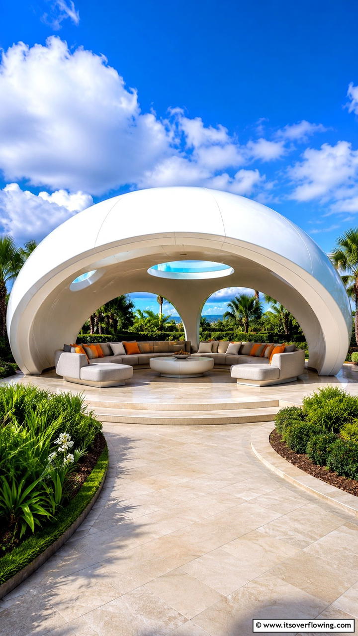 Unique Dome Canopy - 30 Deck Roof Ideas for Shaded Outdoor Living