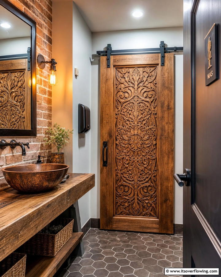 Unique Door Designs - 20 Restaurant Bathroom Ideas for a Stylish Space