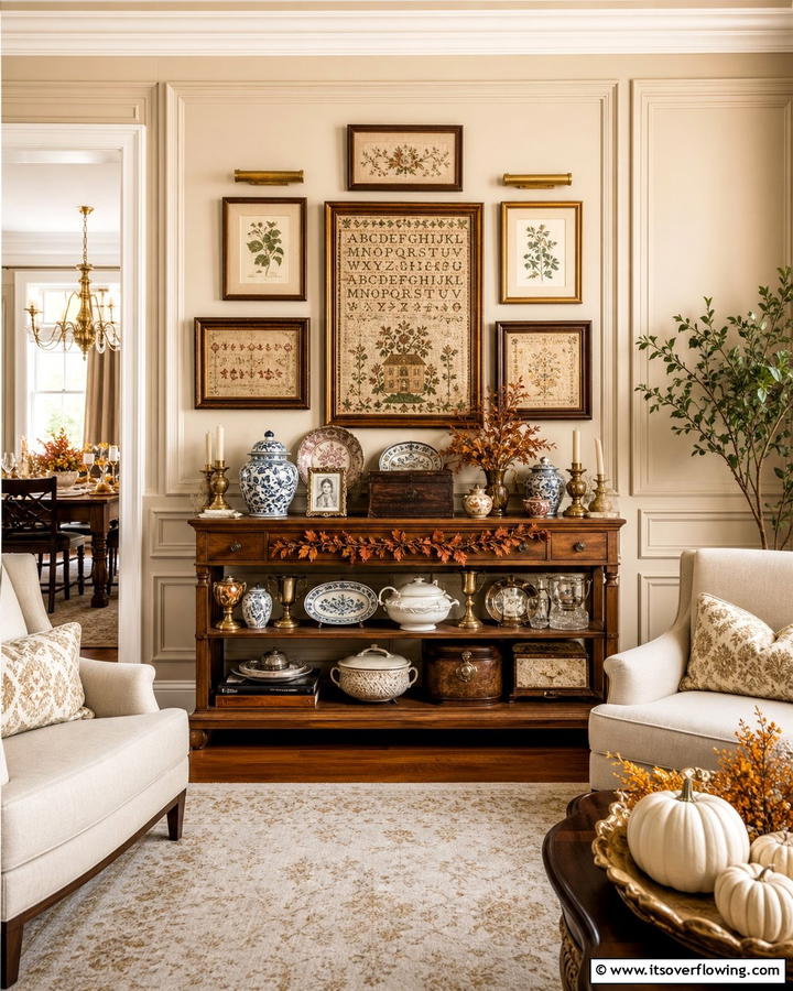 Unique Family Heirloom Displays - 21 Charming Thanksgiving Decoration Ideas for a Festive Home