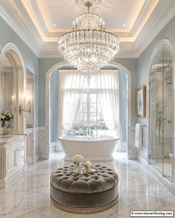 Unique Floor Patterns - 25 Large Bathroom Ideas for a Luxurious Retreat