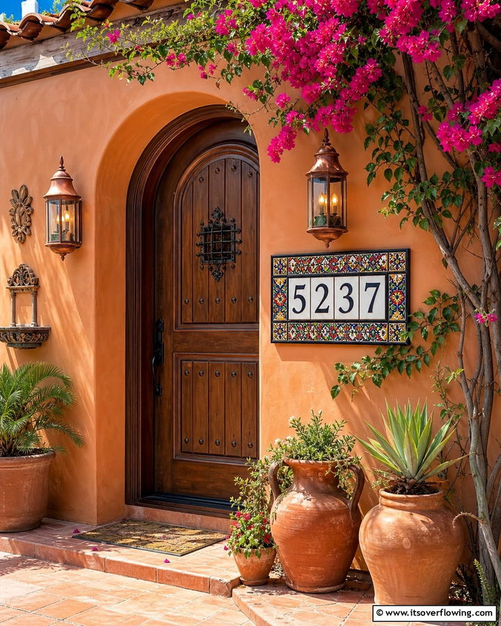 Unique House Numbers - 25 Boho House Exterior Ideas for a Unique and Colorful Look