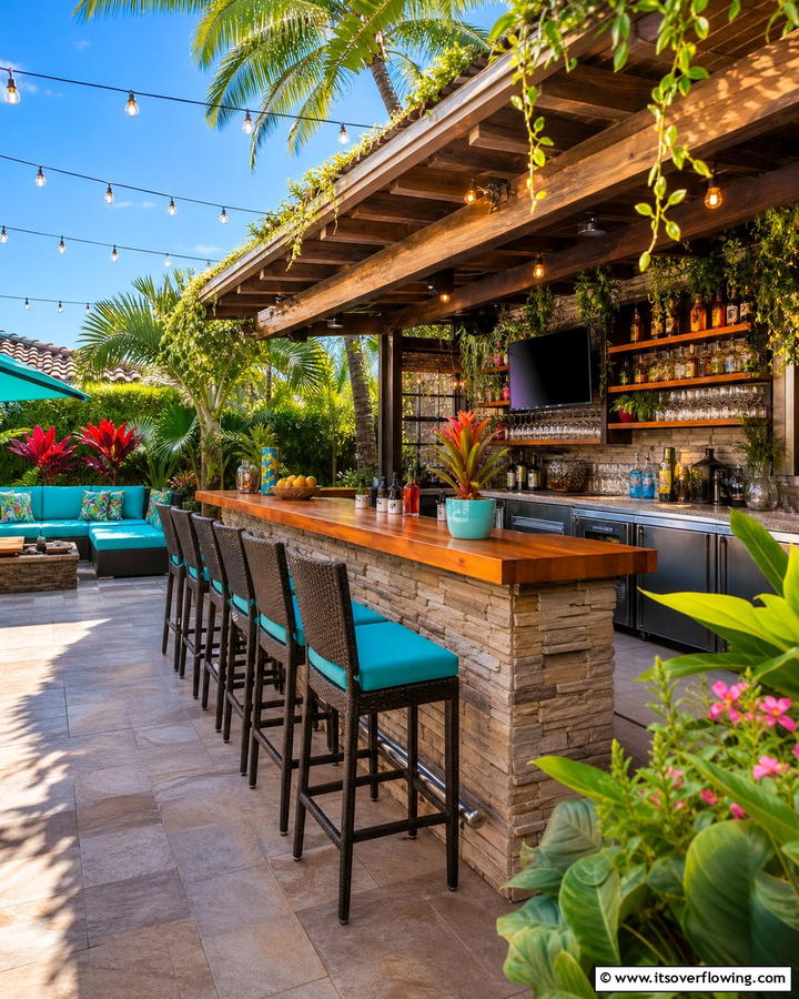 Unique Outdoor Bar - 20 Patio Extension Ideas to Enhance Your Outdoor Living Space