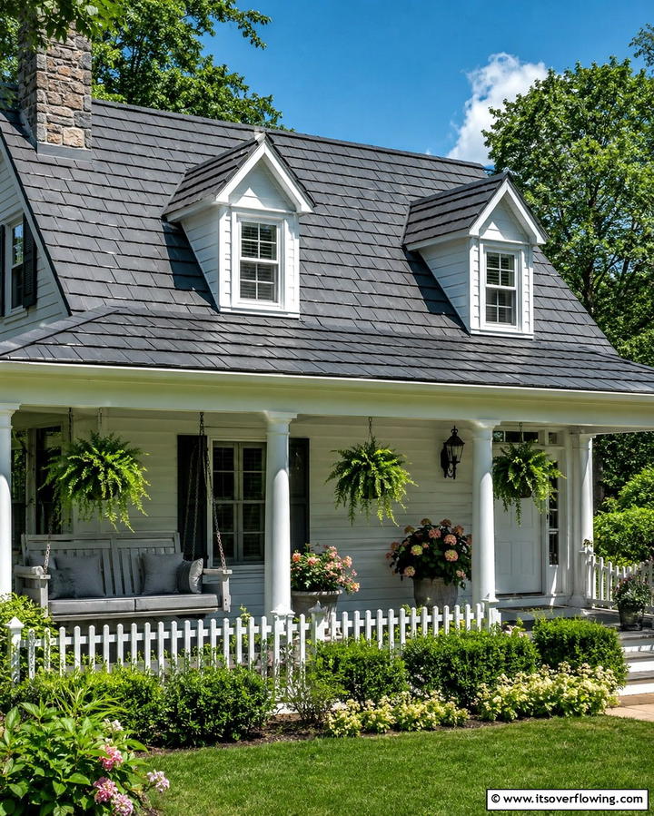 Unique Texture with Shingled Metal Roof - 25 Metal Roof Porch Design Ideas for a Durable Space