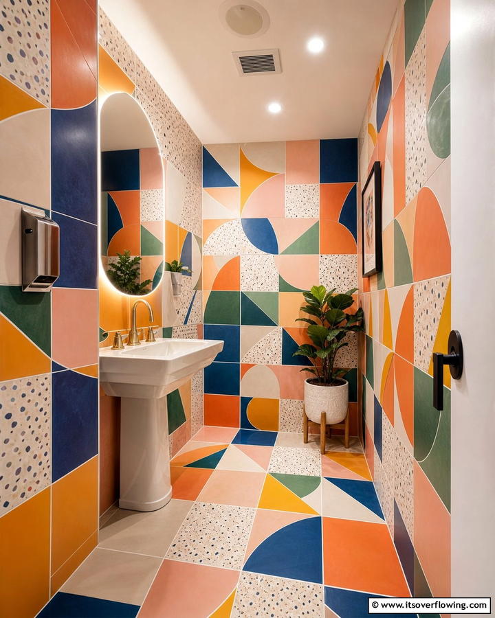 Unique Tile Patterns - 20 Restaurant Bathroom Ideas for a Stylish Space