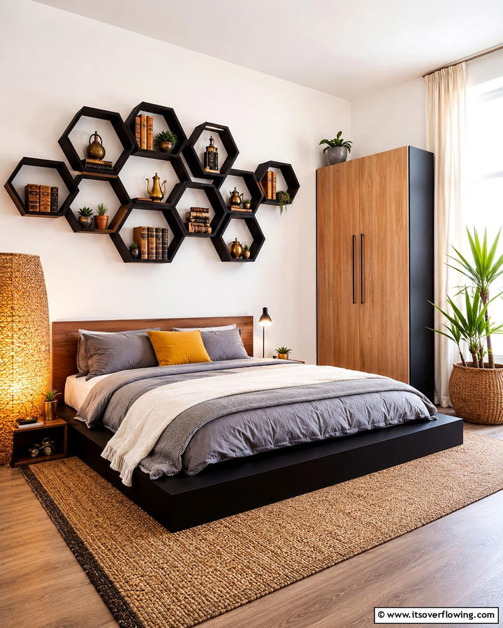 Unique Wall Shelving - 25 Trendy Hipster Bedroom Ideas for a Unique Personal Space