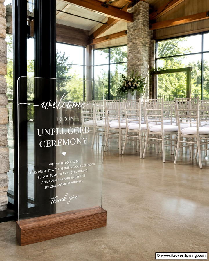 Unplugged Ceremony Notice - 30 Creative Wedding Sign Ideas to Personalize Events