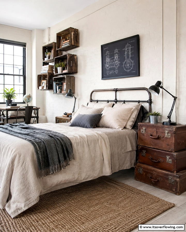 Upcycled Decor Elements - 25 Trendy Hipster Bedroom Ideas for a Unique Personal Space