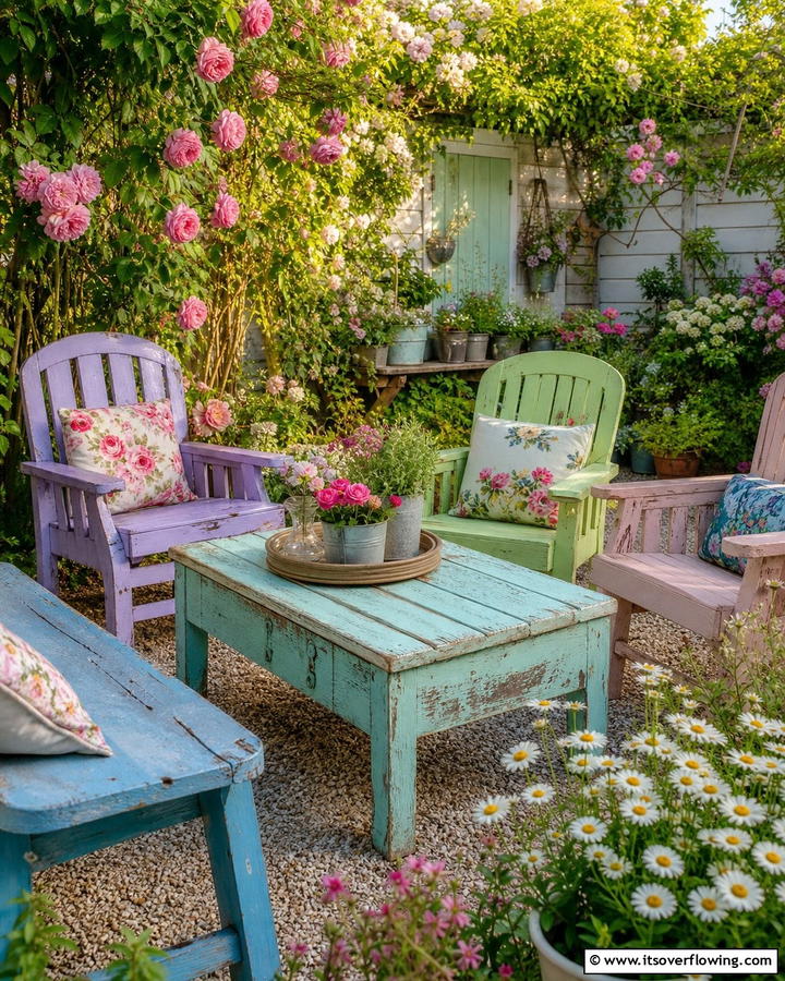 Upcycled Garden Furniture - 21 Garden Decor Ideas to Personalize Your Outdoor Sanctuary