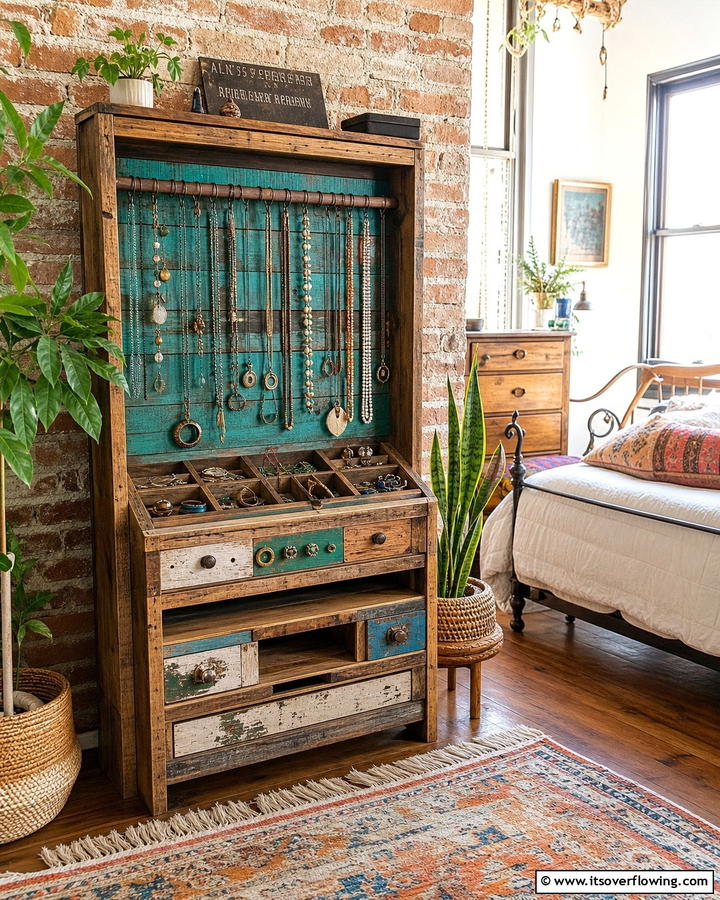 Upcycled Jewelry Organizer - 30 Innovative Jewelry Storage Ideas for Organized Accessories