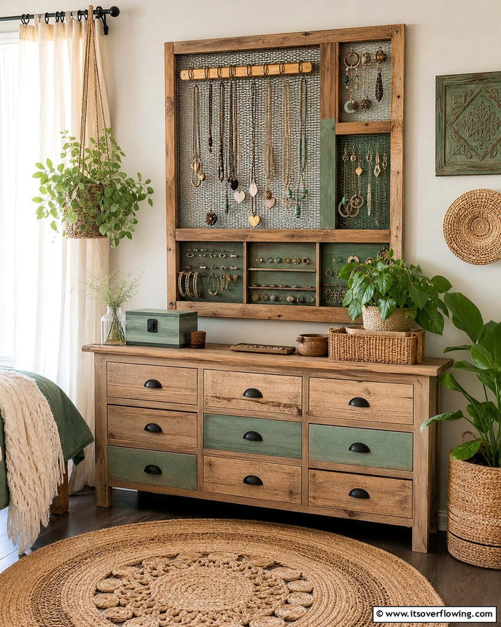 Upcycled Jewelry Organizer - 30 Clever Jewelry Storage Ideas to Keep Accessories Tidy