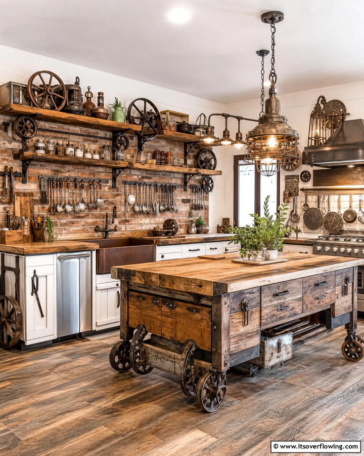 Upcycled Kitchen Tools - 21 Rustic Kitchen Concepts for Warm Farmhouse-Inspired Designs
