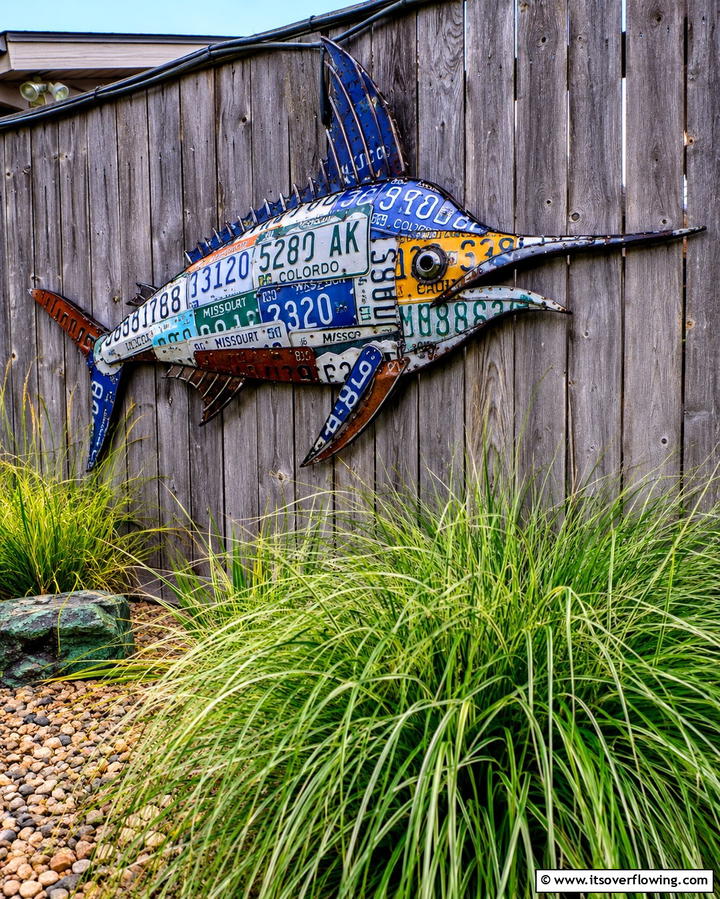 Upcycled Metallic Signs - 25 Garden Sign Ideas to Personalize Your Outdoor Space