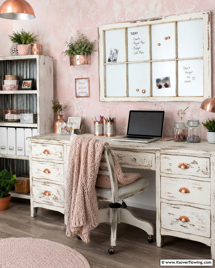 Upcycled Office Supplies - 30 Affordable Budget Home Office Ideas for Productive Workspaces