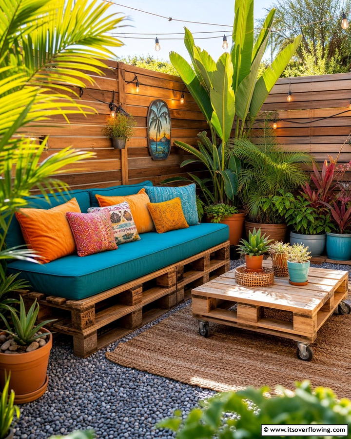 Upcycled Pallet Furniture - 21 Cheap Backyard Makeover Ideas on a Budget