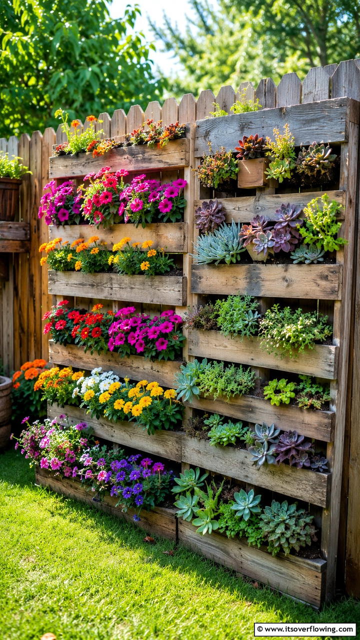 Upcycled Pallet Garden - 30 Budget Small Garden Ideas to Transform Outdoor Space