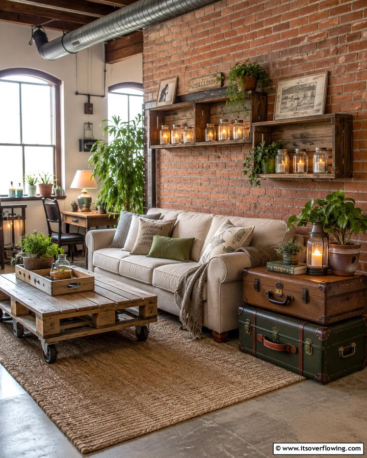 Upcycled Rustic Decor Pieces - 30 Small Rustic Living Room Ideas for Cozy Charm