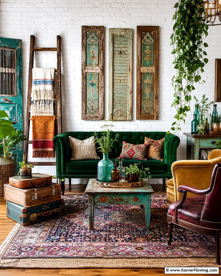 Upcycled Vintage Pieces - 30 Eclectic Boho Decor Ideas for a Free-Spirited Home Vibe