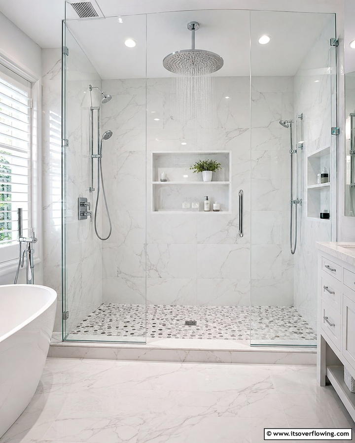 Upgrade the Showerhead - 25 Bathroom Staging Ideas to Sell Your Home Faster