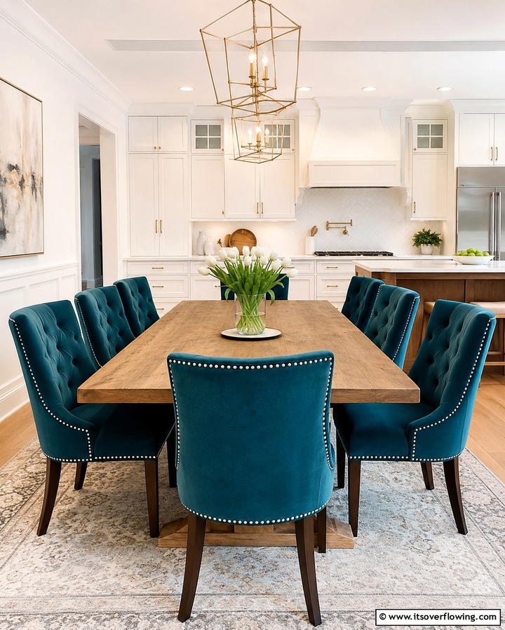 Upholstered Dining Chairs - 25 Eat in Kitchen Ideas for a Cozy and Functional Dining Space