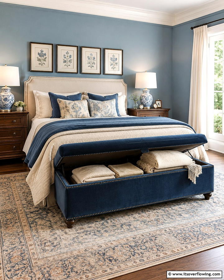 Upholstered Storage Bench - 25 Stunning Bedroom Bench Ideas for a Cozy Retreat