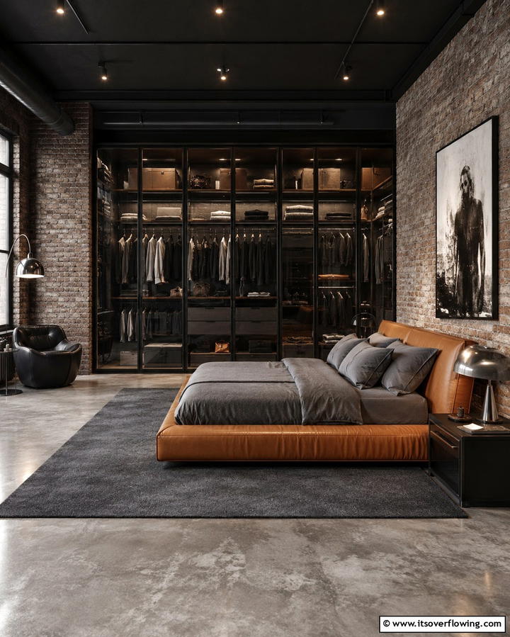 Urban Chic Closet Integration - 30 Space-Saving Built-In Wardrobe Ideas Around Your Bed