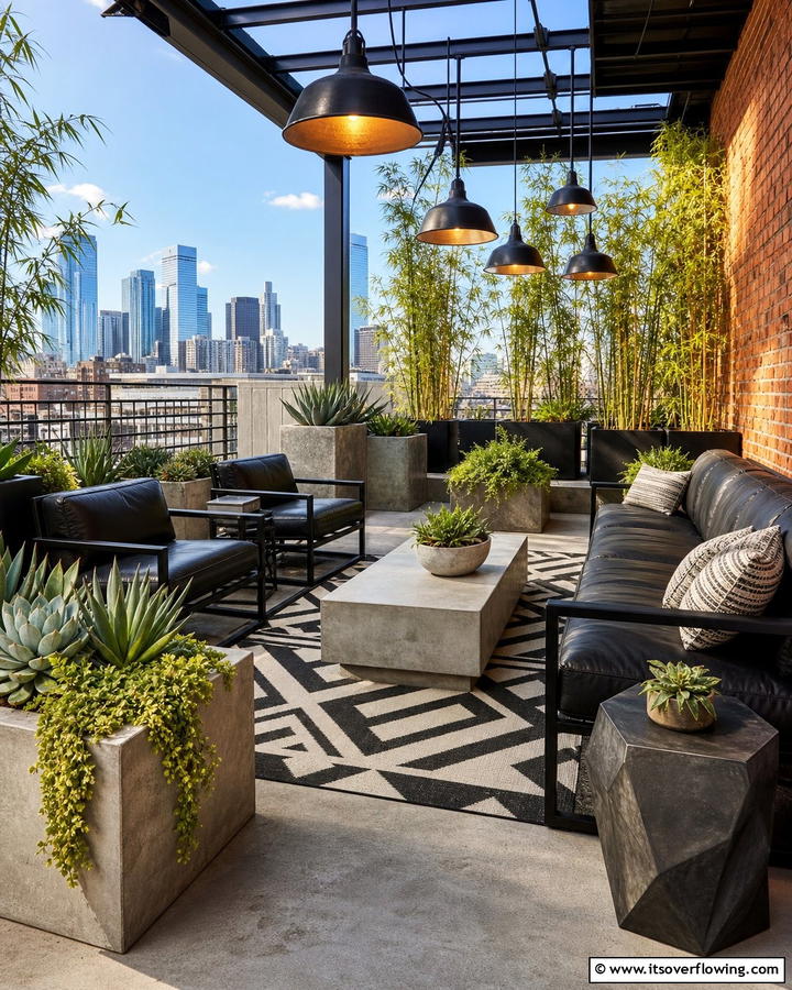 Urban Chic Concrete Patio - 21 Patio Deck Designs to Elevate Your Outdoor Living Space
