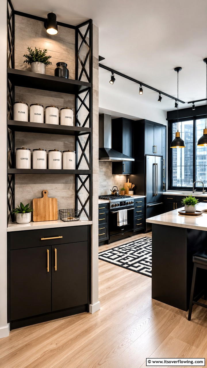 Urban Chic Corner Pantry - 30 Corner Pantry Ideas to Maximize Kitchen Storage
