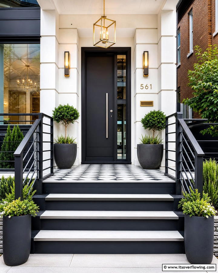 Urban Chic Entryway - 21 Modern Front Porch Ideas for Welcoming Entryways