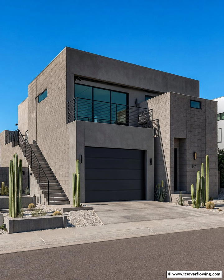 Urban Concrete Gray Look - 21 Gray Exterior House Paint Ideas for Stunning Curb Appeal