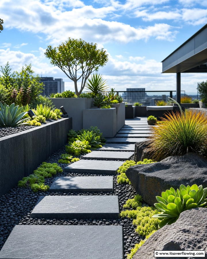 Urban Contemporary Rock Garden - 21 Rock Garden Designs for Low-Maintenance Landscape Beauty