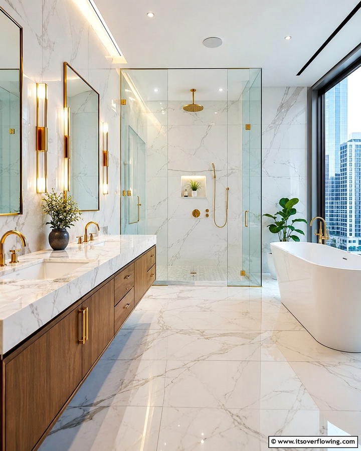 Urban Elegance Bathroom - 30 Stylish Bathroom Decor Ideas for a Spa-Like Retreat