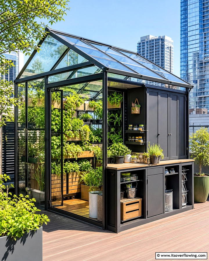 Urban Garden Escape - 30 Greenhouse and Shed Combo Ideas- Space-Saving Designs