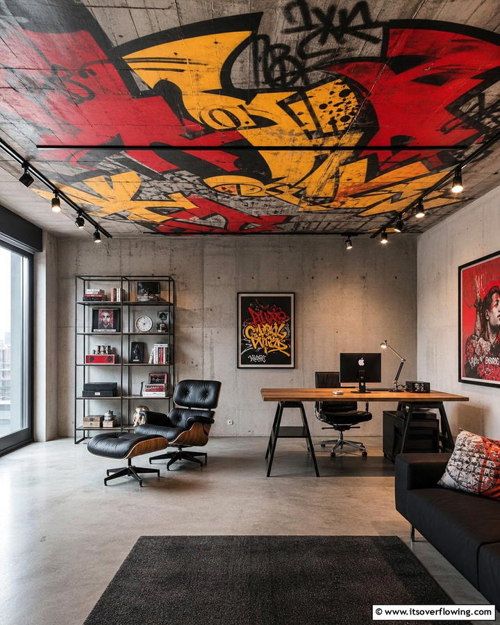 Urban Graffiti Art - 30 Artistic Ceiling Murals to Inspire Unique Interior Designs
