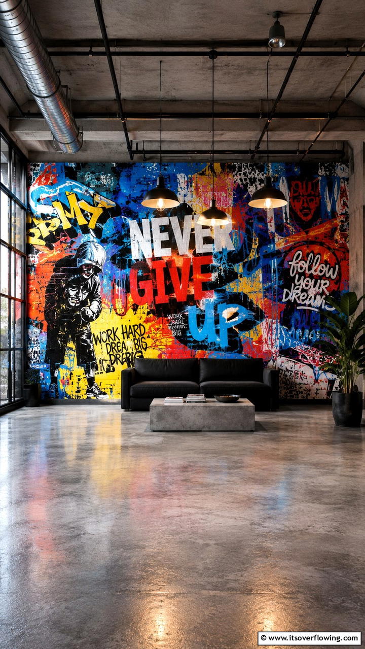 Urban Graffiti Style Wallpaper - 21 Bold Wallpaper Ideas to Transform Your Interior Walls