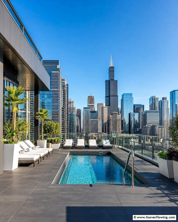 Urban High Rise Pool Deck - 21 Pool Deck Layouts for Safe & Stylish Swimming Areas
