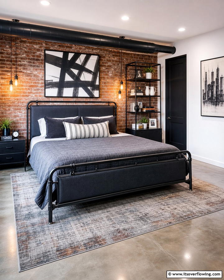 Urban Industrial Guest Room - 21 Guest Room Ideas for a Welcoming and Functional Space