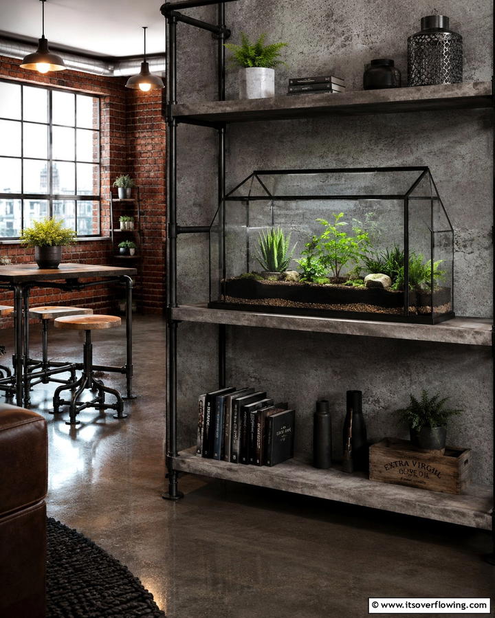 Urban Industrial Terrarium - 30 Creative Terrarium Ideas for Indoor Gardening Enthusiasts