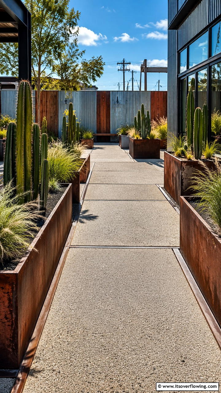 Urban Industrial Walkway - 21 Inviting Walkway Ideas to Enhance Your Outdoor Space