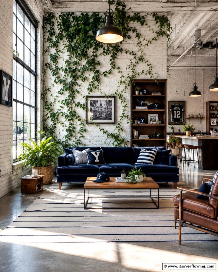 Urban Ivy Inspired Loft - 30 Preppy Room Ideas for a Classic and Polished Home Look