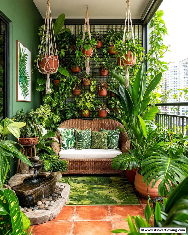 Urban Jungle Balcony - 25 Inspiring Bedroom Balcony Ideas for Your Home