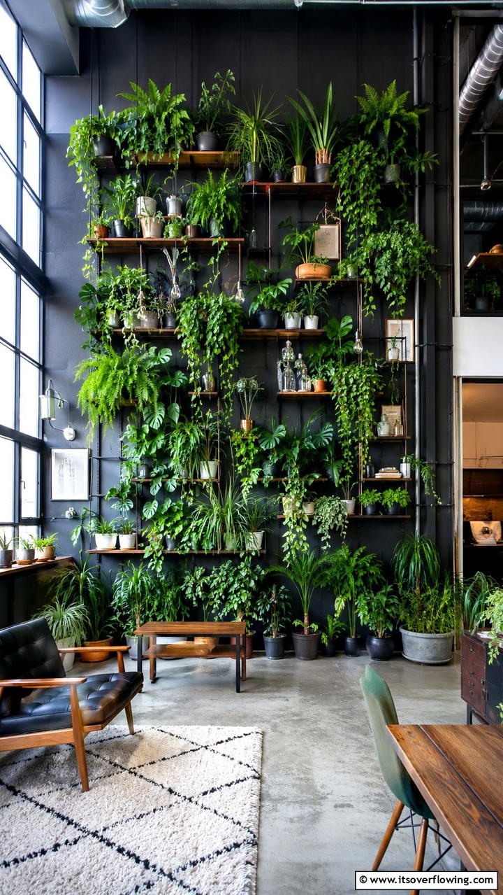 Urban Jungle Installation - 30 Indoor Plant Wall Ideas to Transform Blank Spaces