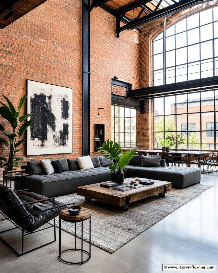 Urban Loft Appeal - 21 Living Room Design Ideas for a Cozy & Chic Atmosphere
