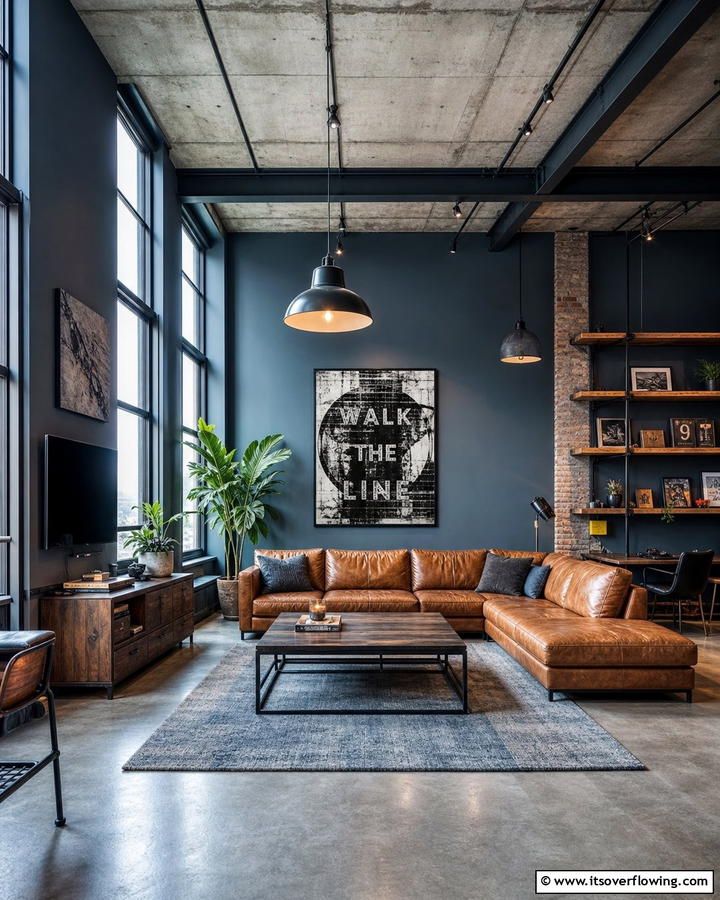 Urban Loft Industrial Blue gray Vibes - 21 Blue-Gray Paint Colors for Sophisticated Interiors