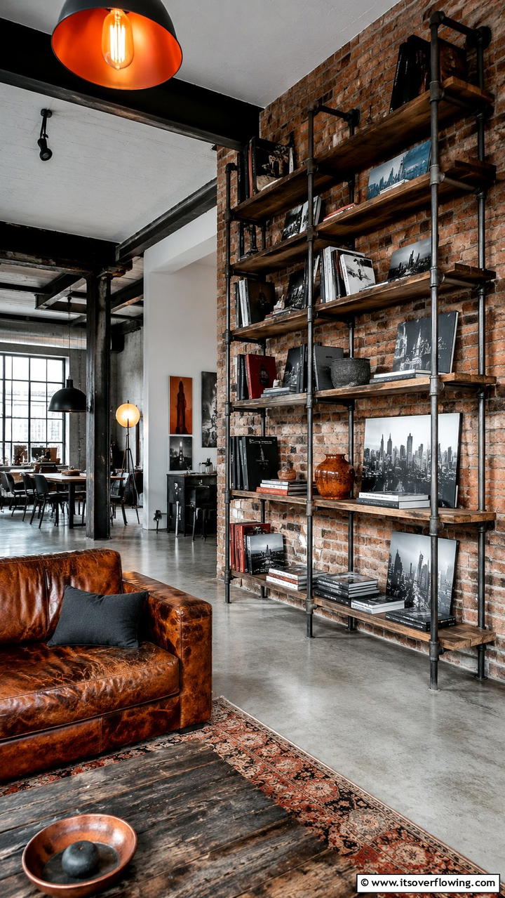 Urban Loft Inspiration - 30 Creative Bookshelf Decor Ideas for Organized Living Spaces