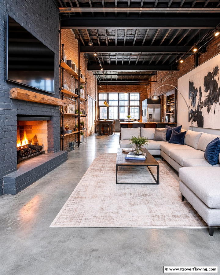 Urban Loft Inspiration - 21 Painted Brick Fireplace Makeovers for Modern Interiors