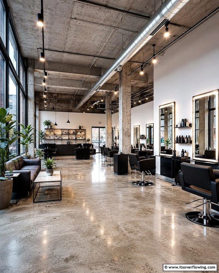 Urban Loft Salon - 30 Salon Interior Design Ideas for a Chic Beauty Space