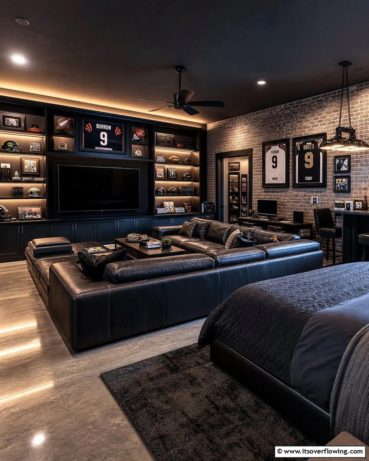 Urban Man Cave Sanctuary - 21 Mens Bedroom Ideas for a Masculine & Modern Aesthetic