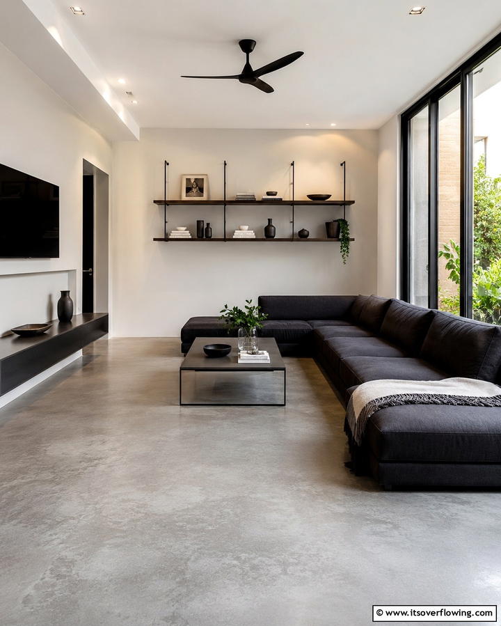 Urban Minimalist Chic - 30 Floor & Wall Color Combos for Stylish Interiors