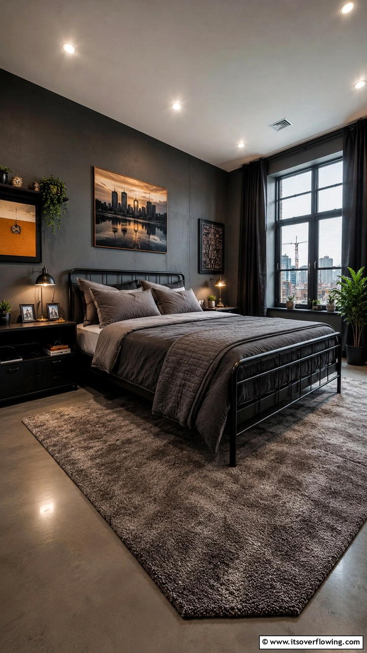 Urban Oasis of Comfort and Style - 30 Dark Grey Bedroom Ideas for Modern Serene Spaces
