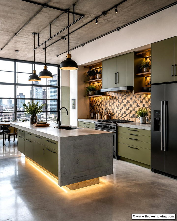 Urban Olive Green Inspiration - 30 Olive Green Kitchen Designs for a Warm Cooking Space